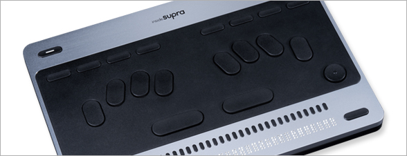 Inside Supra, windows powered braille computer.