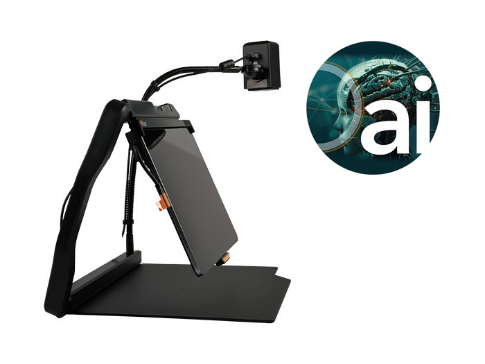 LVI iTAB, a portable magnification solution running on an iPad.