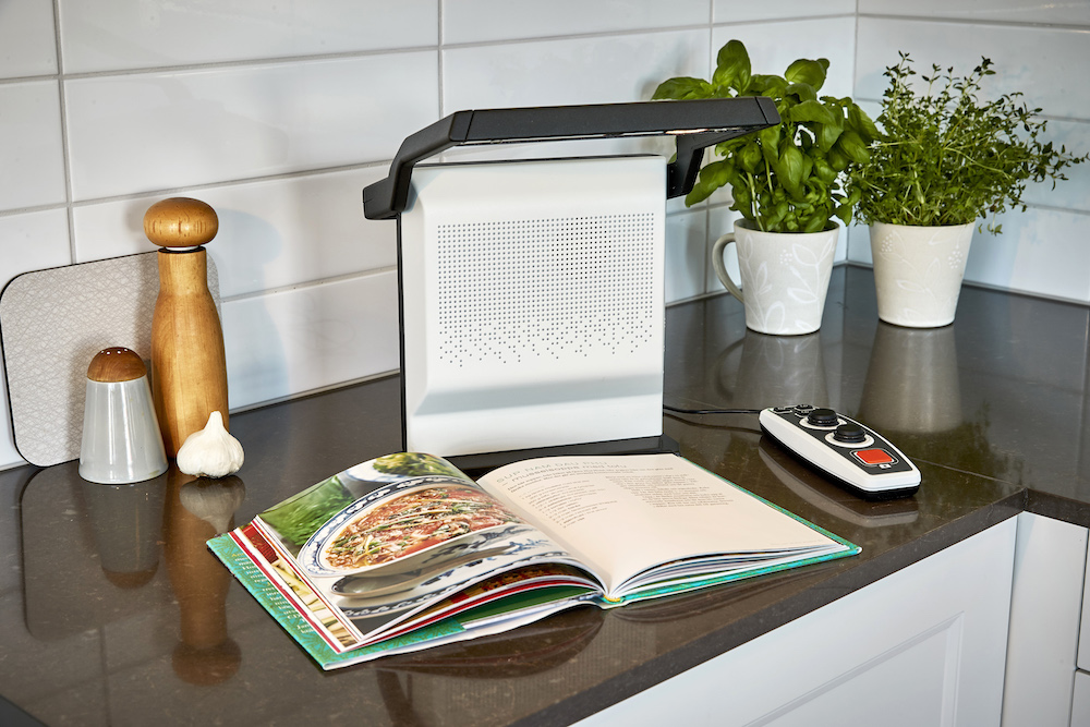 The MagniLink Voice 2 desktop reading machine by Low Vision International.